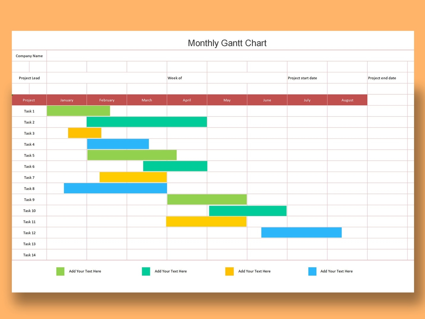 10 Ready To Use 24 hour Gantt Chart Excel Templates WPS Office Academy