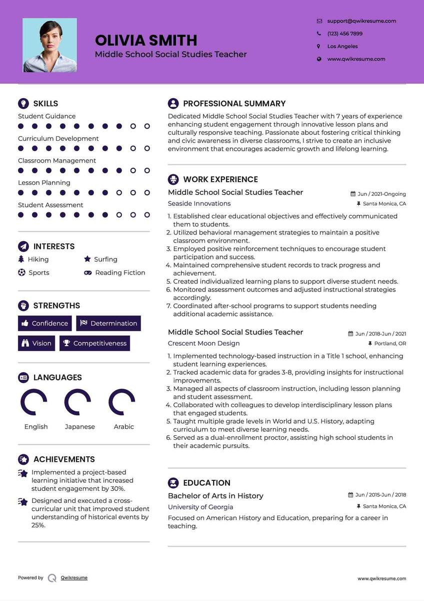 10 Social Studies Teacher Resume Samples Templates For 2025
