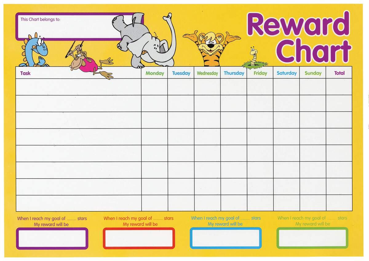 11 Reward Chart For Kids Examples To Download Printable Reward Charts My Bored Toddler