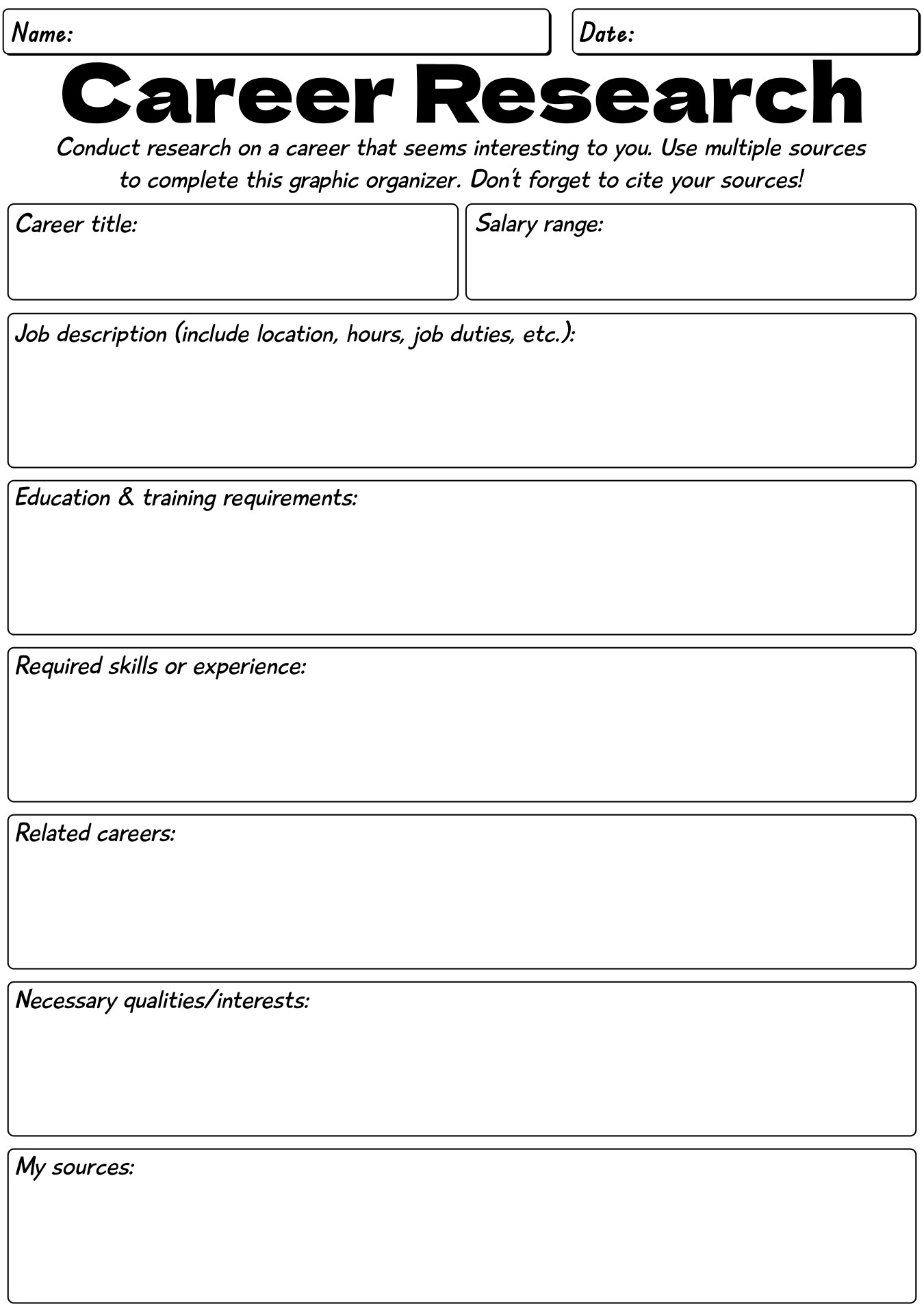 12 Career Exploration Printable Worksheets Free PDF At Worksheeto 12 Career Exploration Printable Worksheets Free PDF At Worksheeto