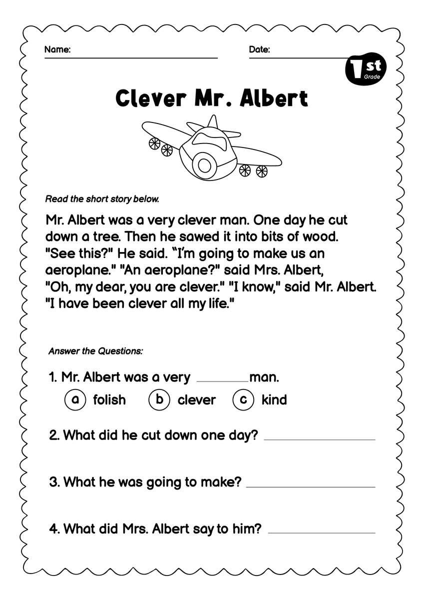 Reading Comprehension Worksheets Online Or Printable