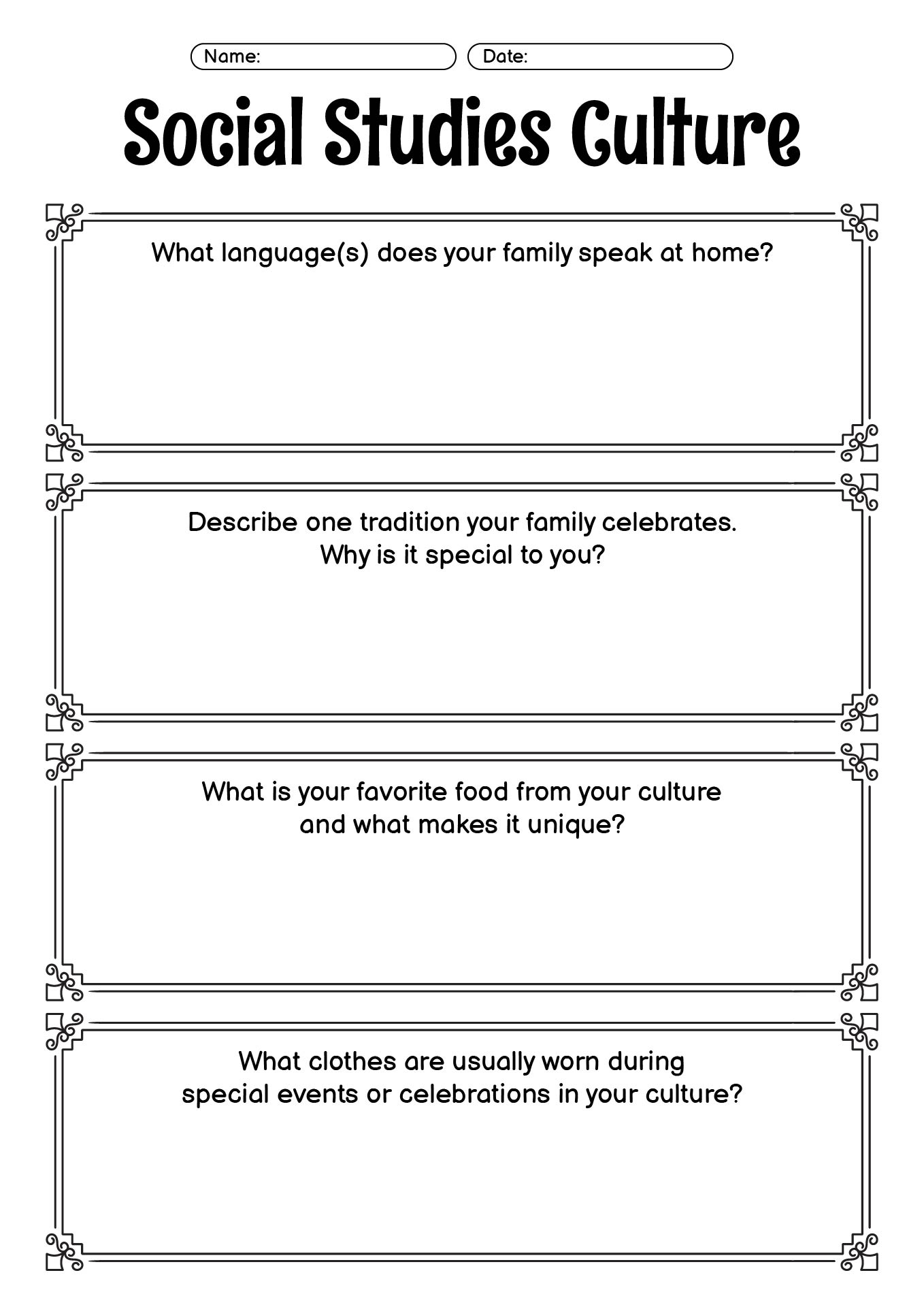 Cross Cultural Communication Vocabulary Practice Worksheet Editable Fillable Printable PDF EnglishLearningByPro