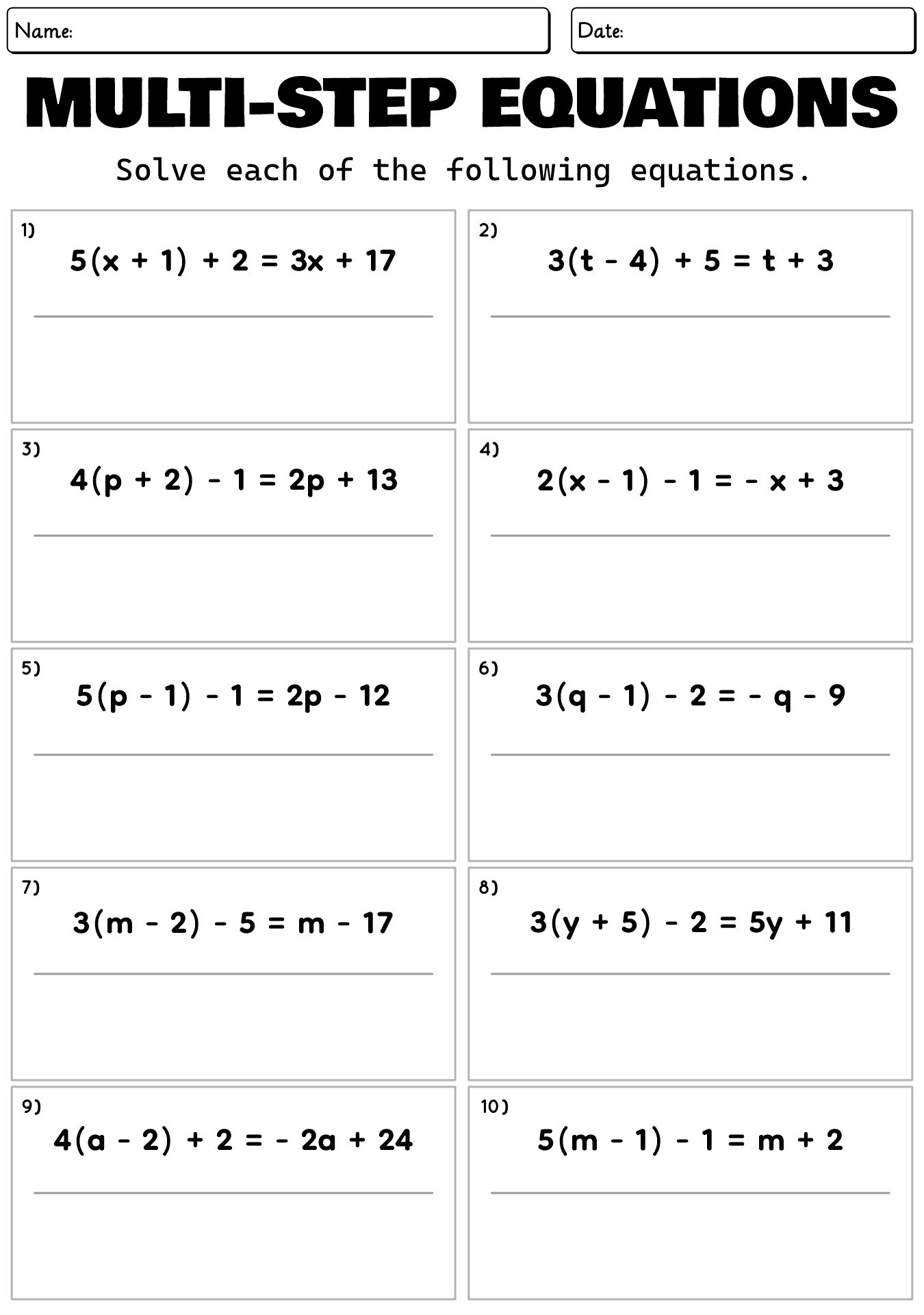 Multi Step Word Problems Worksheets 2 Step Word Problems All Operations Set 1 Made By Teachers