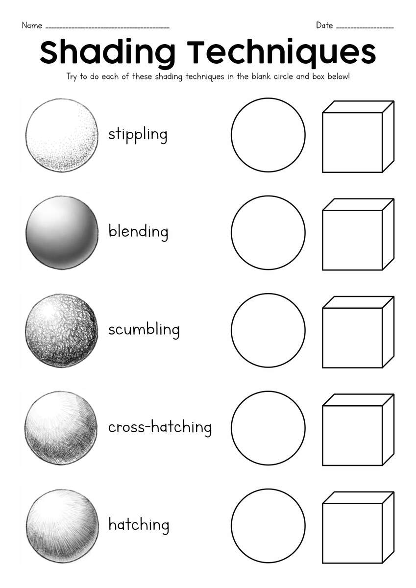 15 Texture Line Drawing Techniques Worksheet Free PDF At Worksheeto