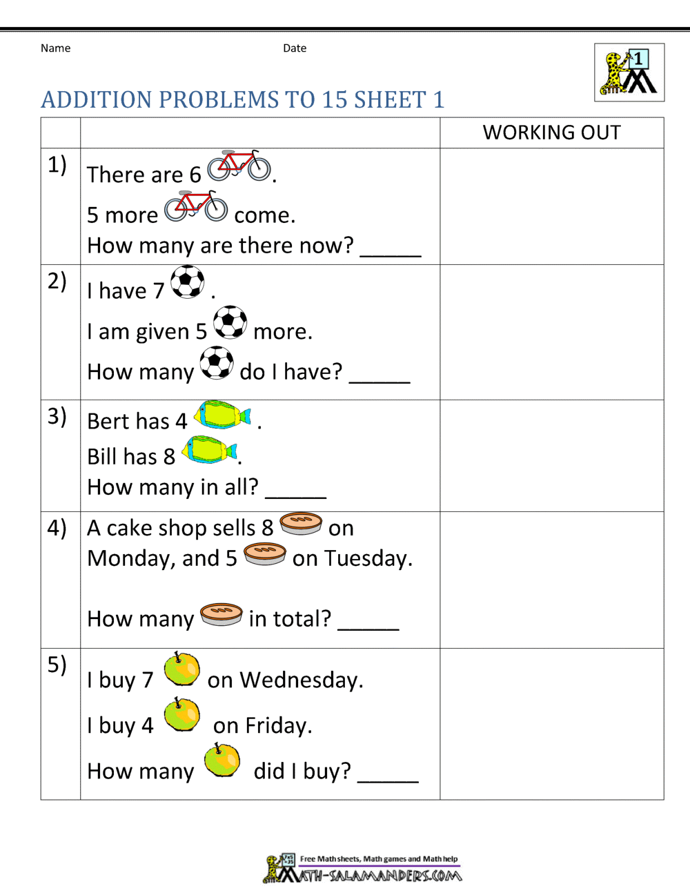 Word Problems In Subtraction Worksheets Grade1to6