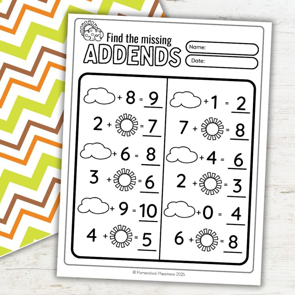 1st Grade Missing Addends Worksheets For Math Practice 1st Grade Missing Addends Worksheets For Math Practice