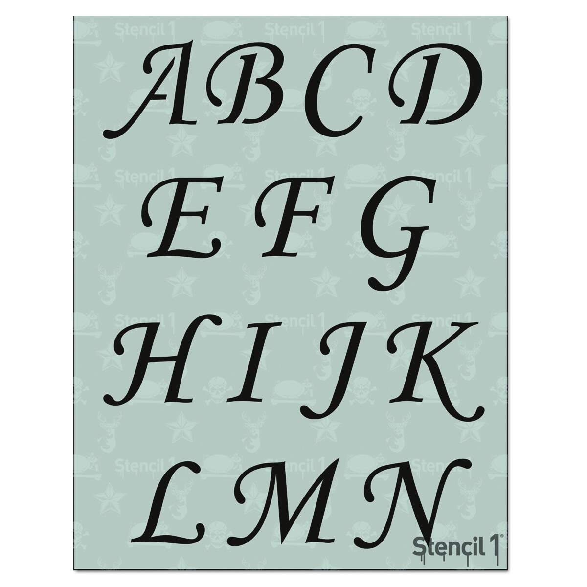 2 Corsiva Script Letter Stencil Calligraphy Stencils Alphabet Reusable Crafts Font Stencils For Painting S1 ALPH CO 25 Stencil1 Etsy