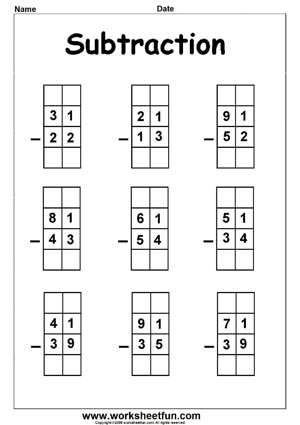 2 Digit Borrow Subtraction Regrouping 5 Worksheets Math Worksheets Library