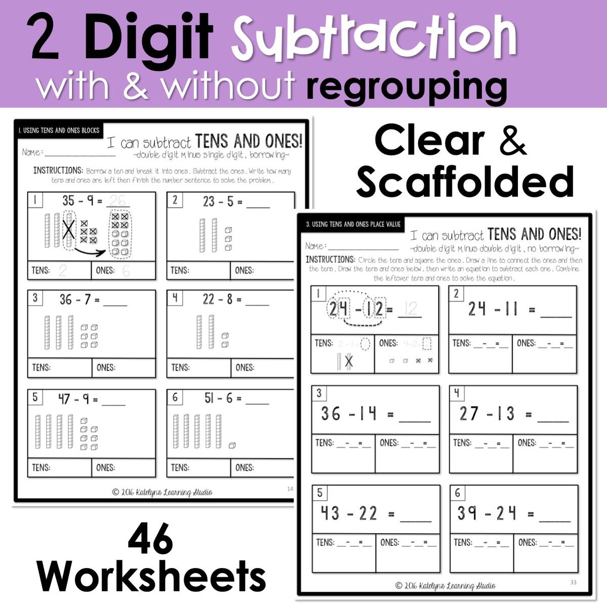 2 Digit Subtraction With Regrouping Worksheets First Grade Subtracting Worksheets Made By Teachers 2 Digit Subtraction With Regrouping Worksheets First Grade Subtracting Worksheets Made By Teachers