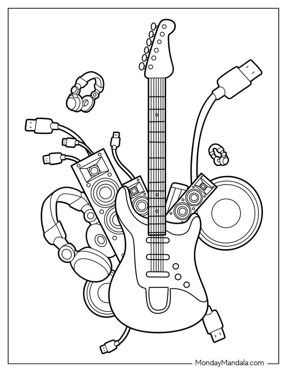 20 Music Coloring Pages Free PDF Printables