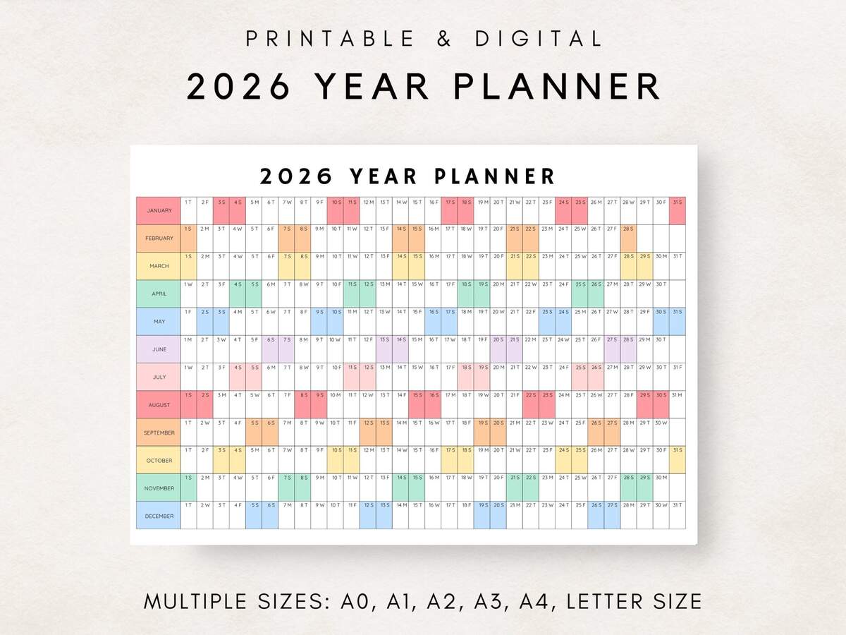 Free Printable Calendars And Planners 2026 And 2027