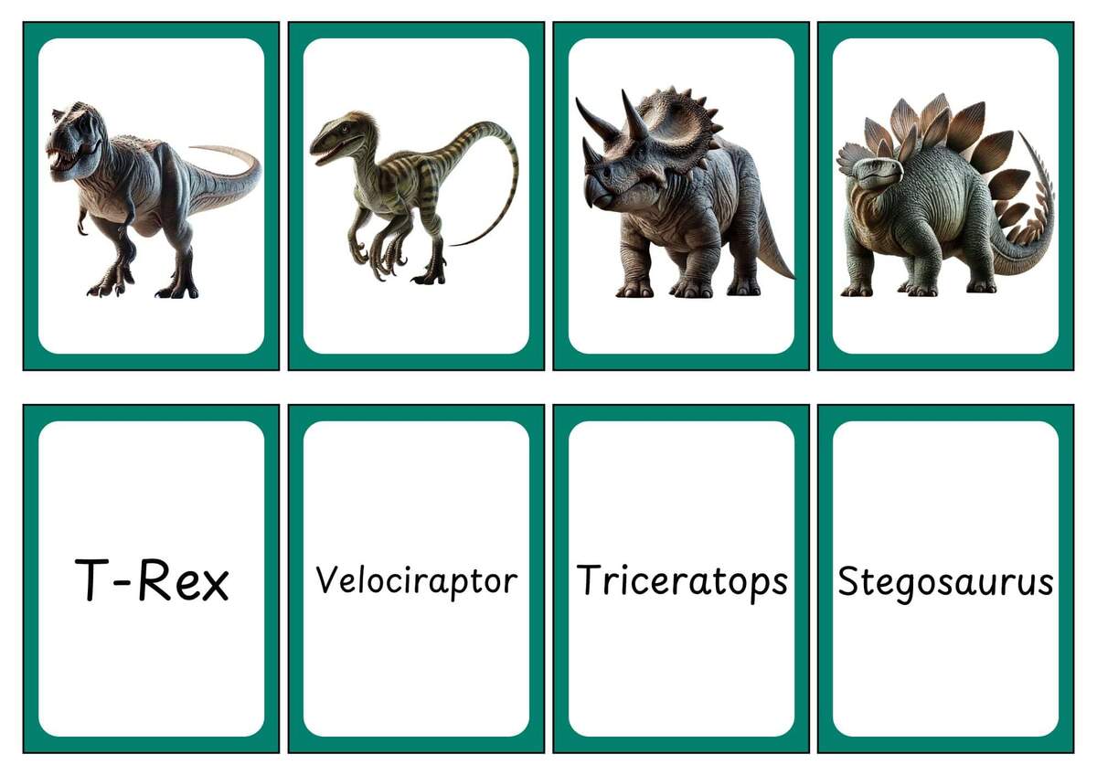 10 Little Dinosaurs 2 Flashcards Super Simple