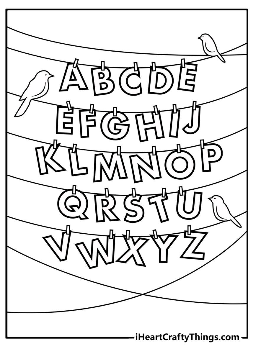 25 Alphabet Coloring Pages 100 Free Printables
