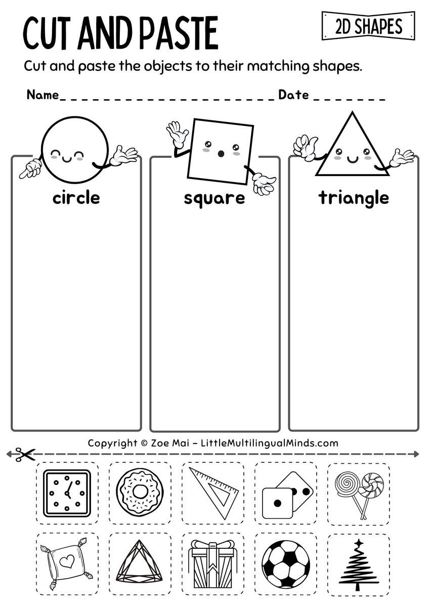 2D Shapes Real Life Shape Sorting Worksheet Top Teacher