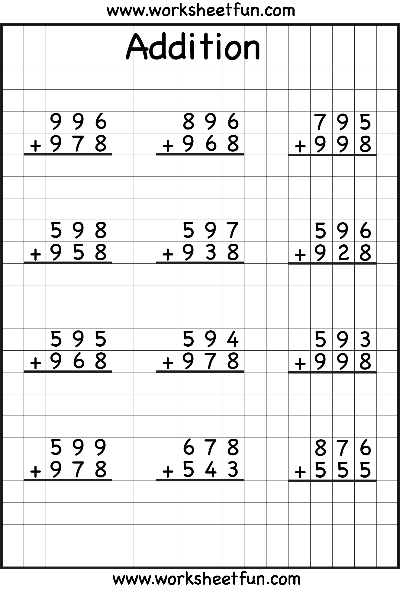 3 Digit Addition With Regrouping Carrying 6 Worksheets 3rd Worksheets Library 3 Digit Addition With Regrouping Carrying 6 Worksheets 3rd Worksheets Library
