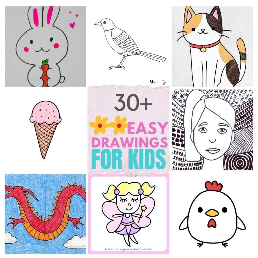 30 Fun Drawing Ideas Kids Can Get Creative With Feeling Nifty 9 Fun Drawing Games For Kids Expressive Monkey