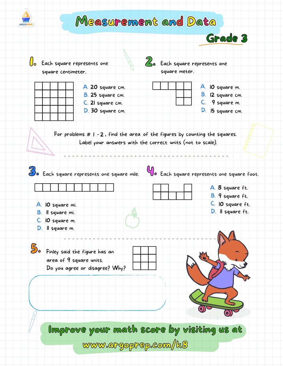 3rd Grade Math Measurement Worksheets For Free ArgoPrep