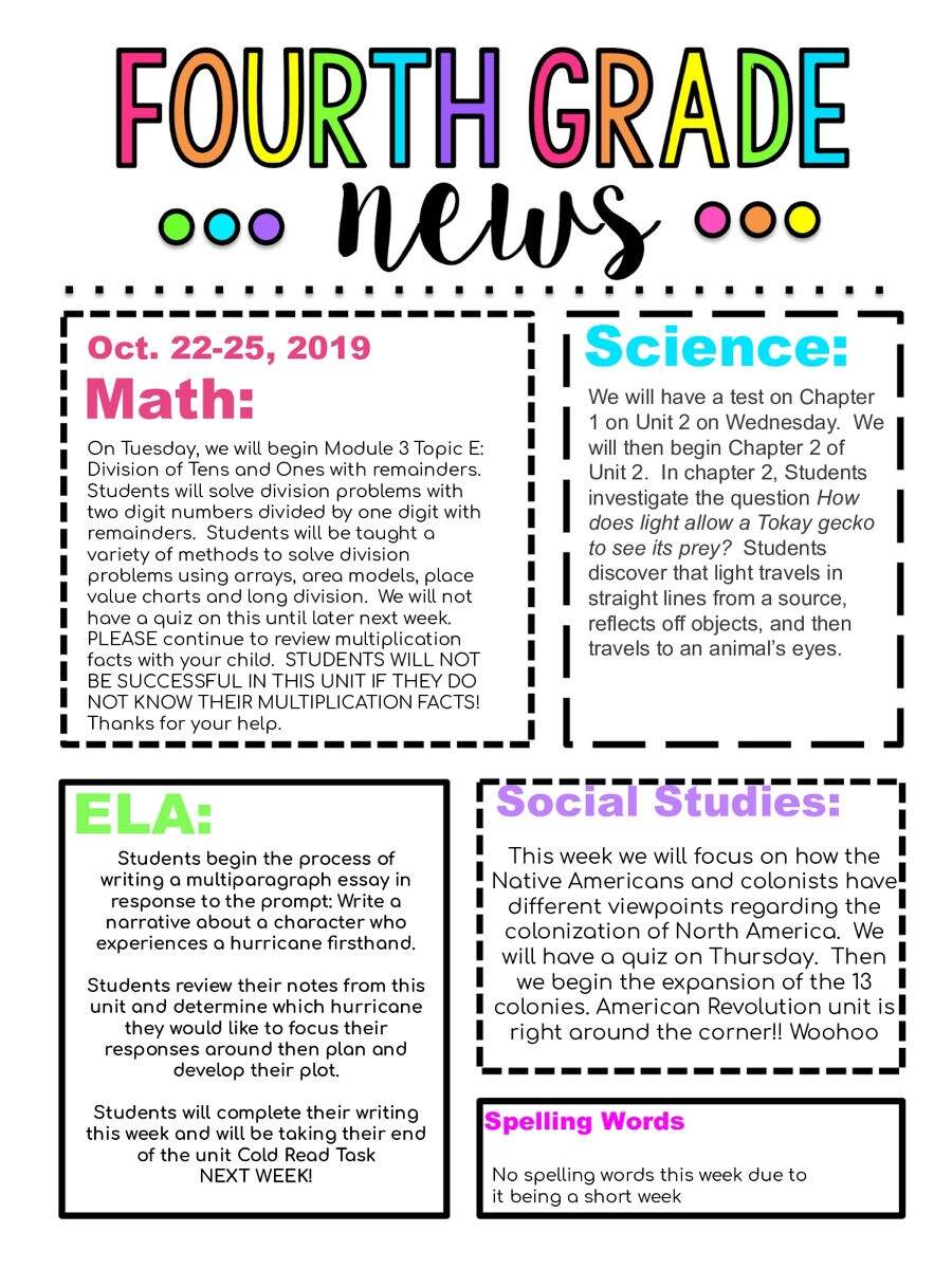 4 Newsletter Oct 22 Team