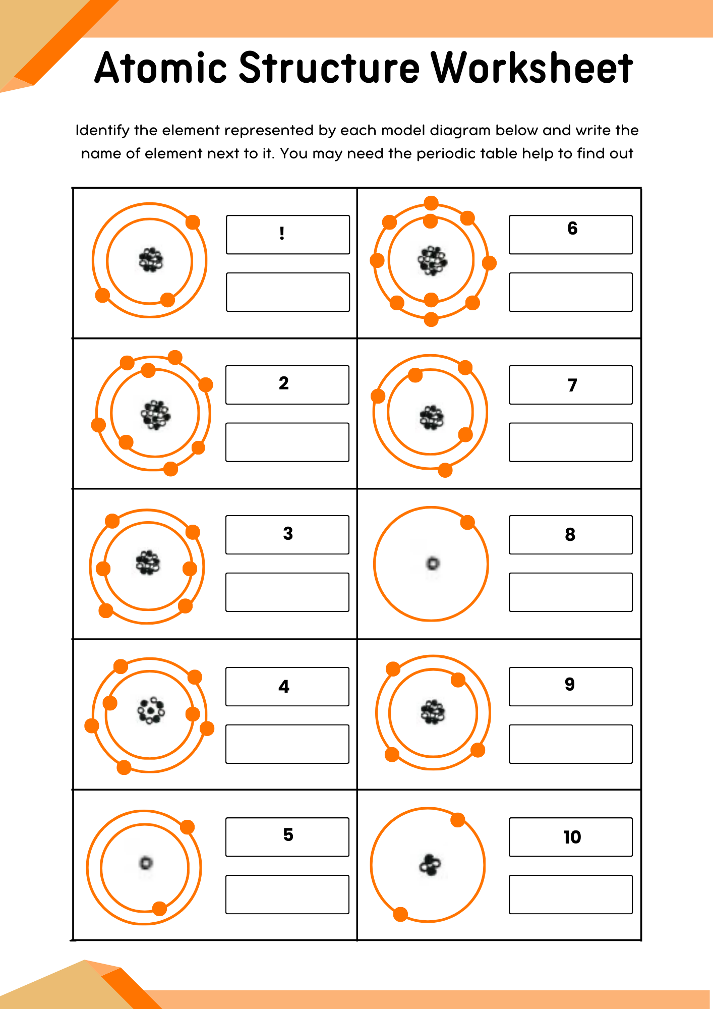 50 Atomic Structure Worksheet To Download In PDF Bohr Atomic Models Worksheet Miltonmoinbudattron1988 S Ownd