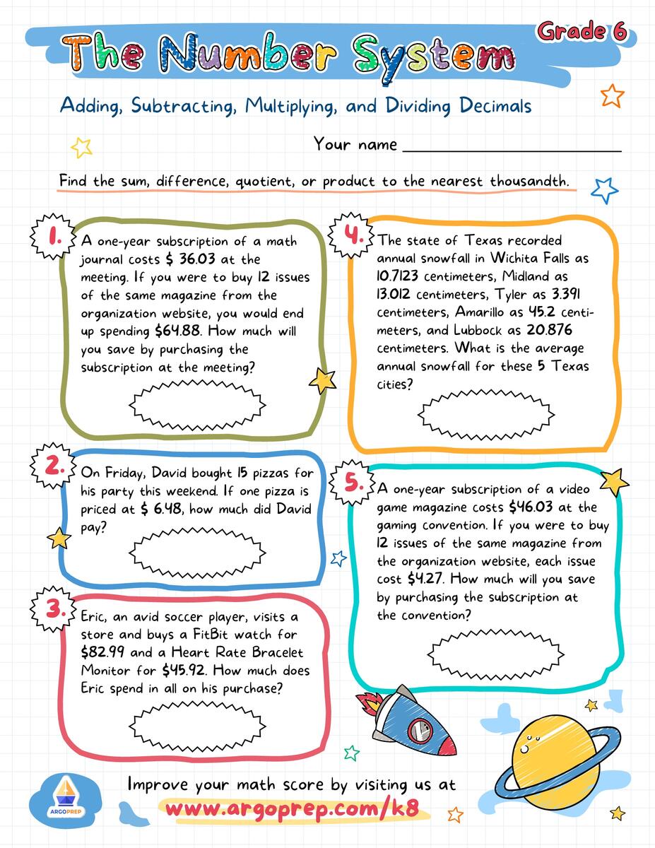 5th Grade Exponents Multiplication Word Problems Worksheets For Free ArgoPrep
