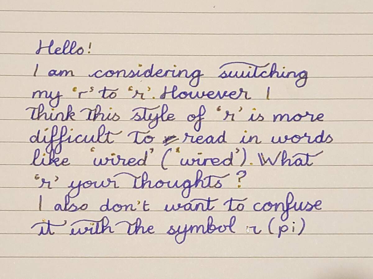 A Discussion Question About The Lowercase Cursive R R Handwriting A Discussion Question About The Lowercase Cursive R R Handwriting