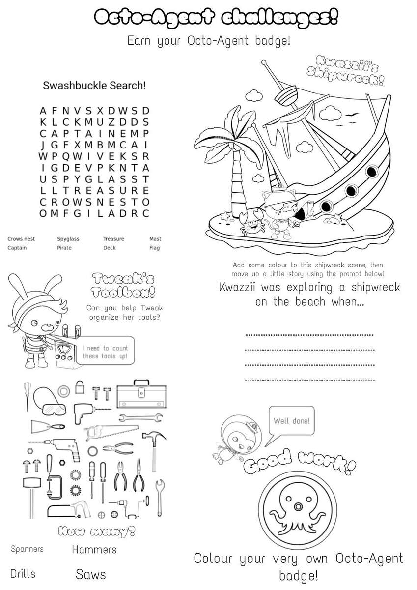 A Fun Activity Sheet I Ve Made For My Little Nephew Feel Free To Use R Octonauts