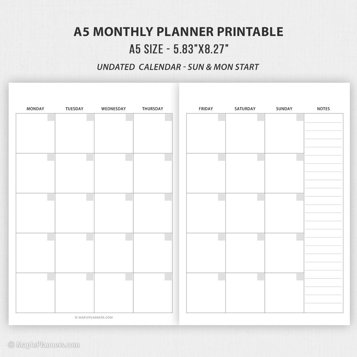 A5 Planner Printable Inserts A5 Weekly And Monthly Planner Inserts Worksheets Library A5 Planner Printable Inserts A5 Weekly And Monthly Planner Inserts Worksheets Library