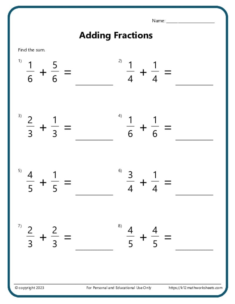 Adding And Subtracting Fractions Worksheets Add And Subtract Fractions B 4th Grade PDF Number And Operations Worksheets Cazoom Math