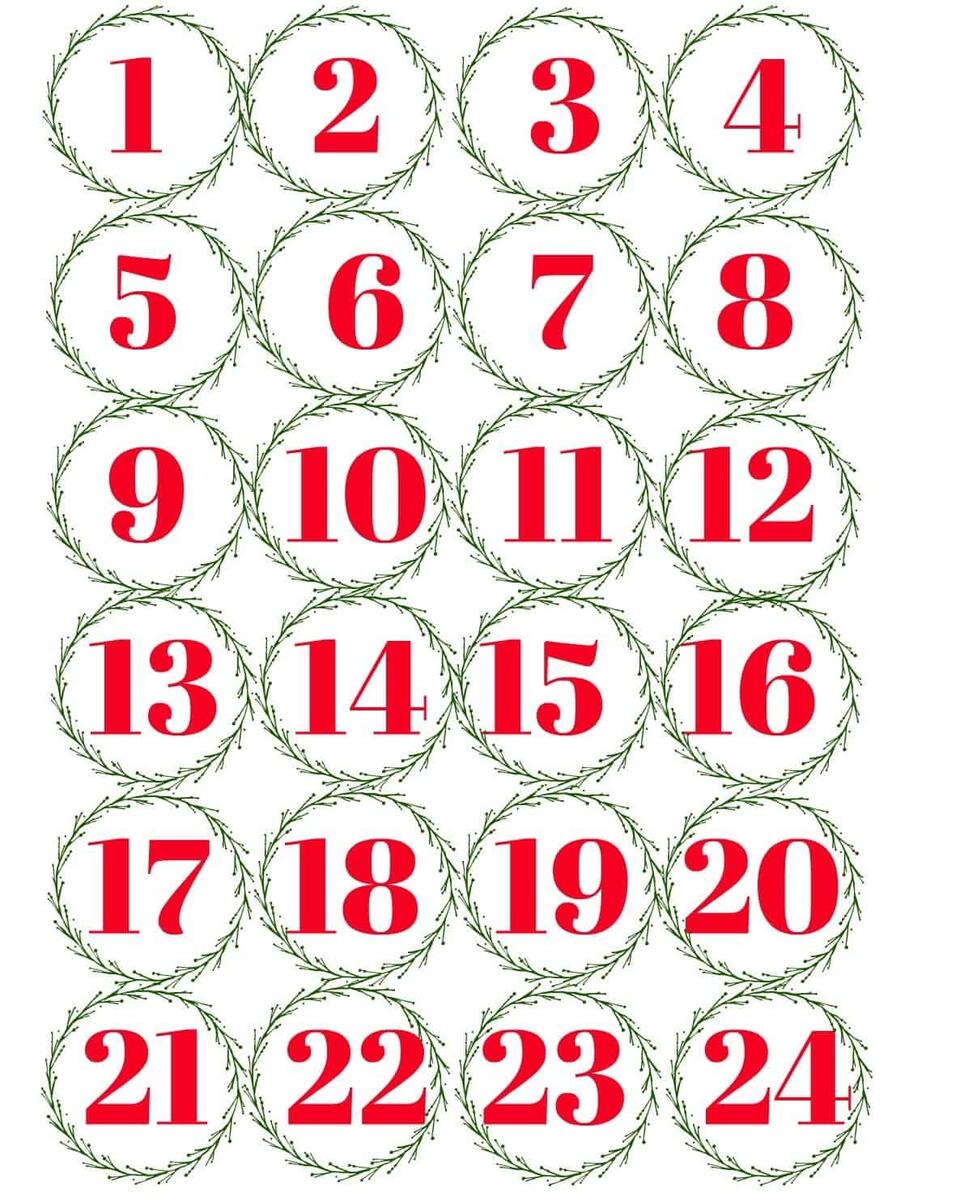 Advent Calendar Bags And Printable Numbers Thistle Key Lane Advent Calendar Numbers 10 Free PDF Printables Printablee
