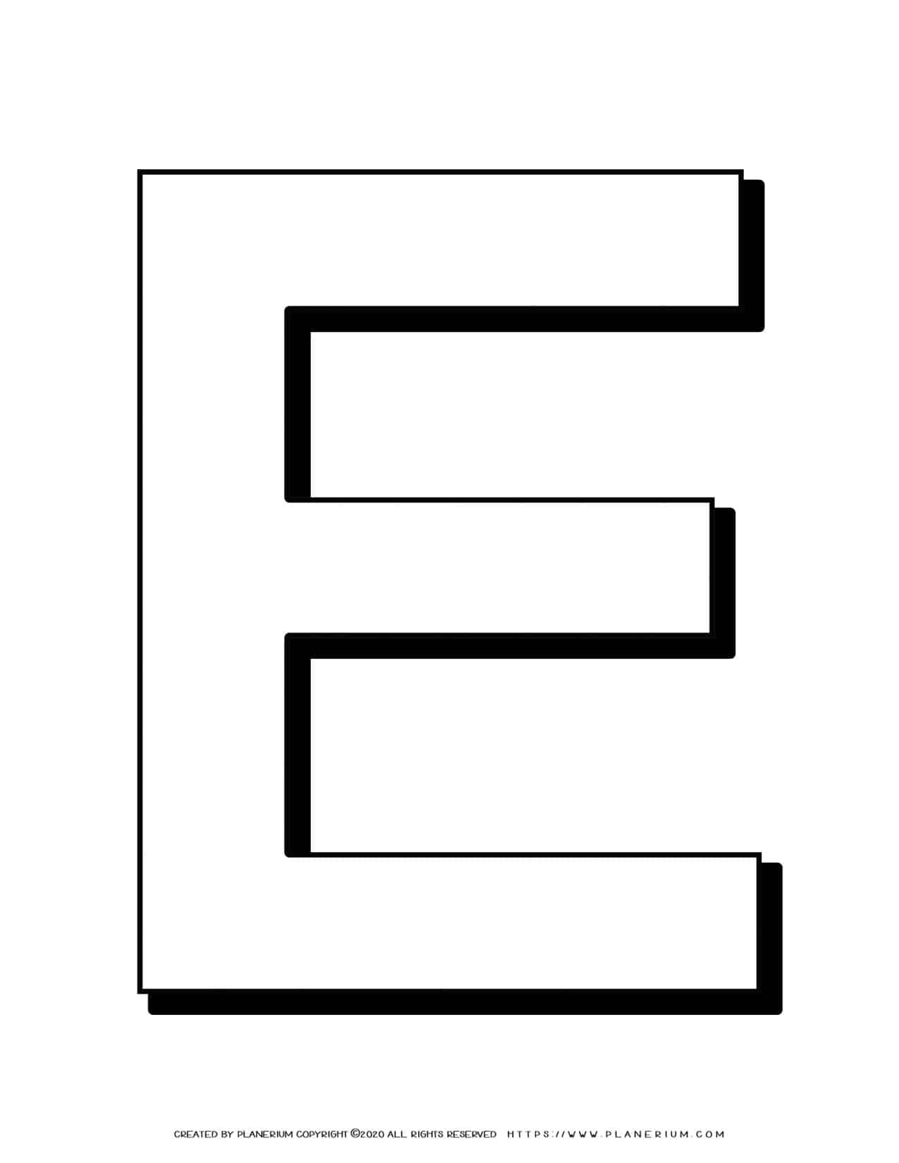 Alphabet Coloring Pages English Letters Capital E Planerium Alphabet Coloring Pages English Letters Capital E Planerium
