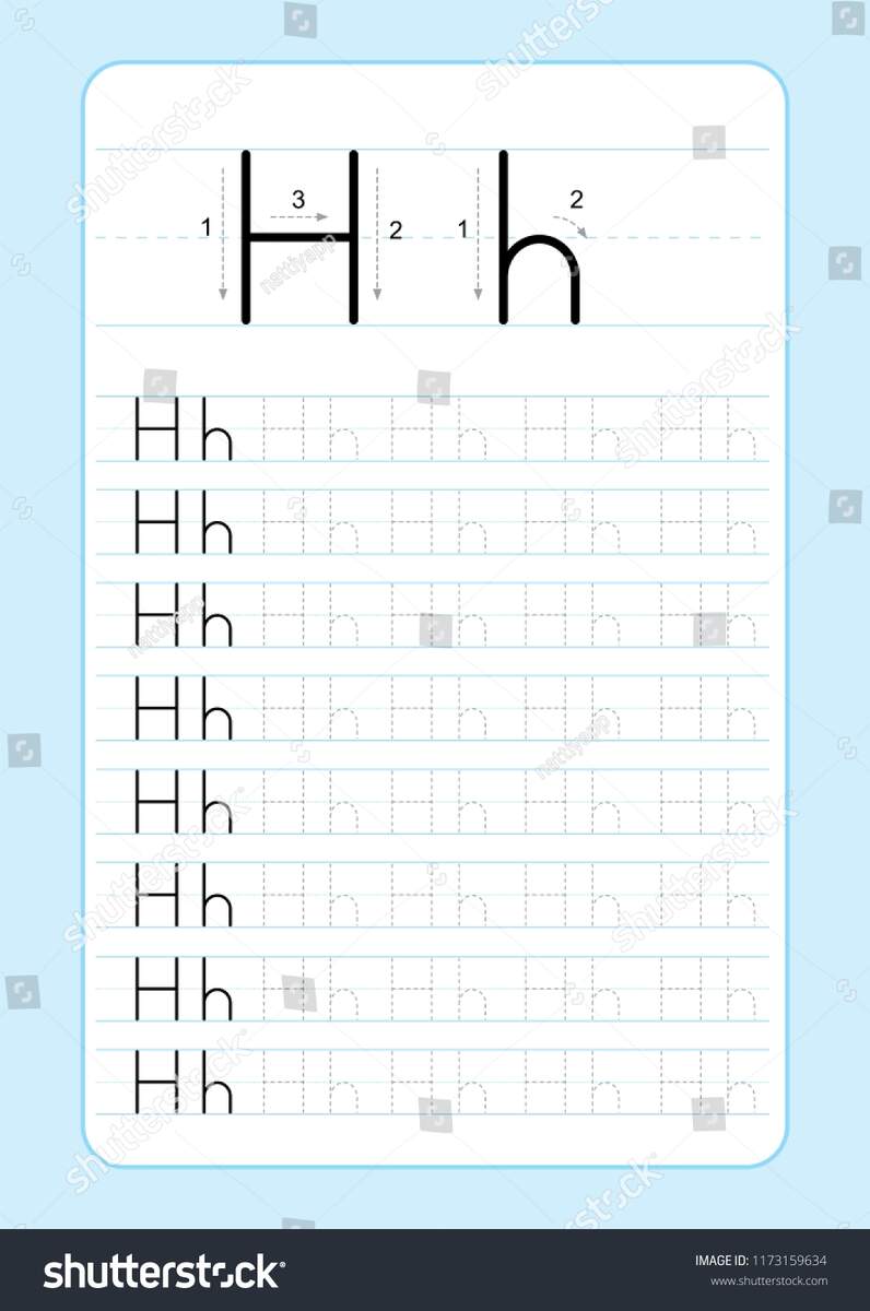 Alphabet Letters Tracing Worksheet Alphabet Letters Stock Vector Royalty Free 1173159634 Shutterstock