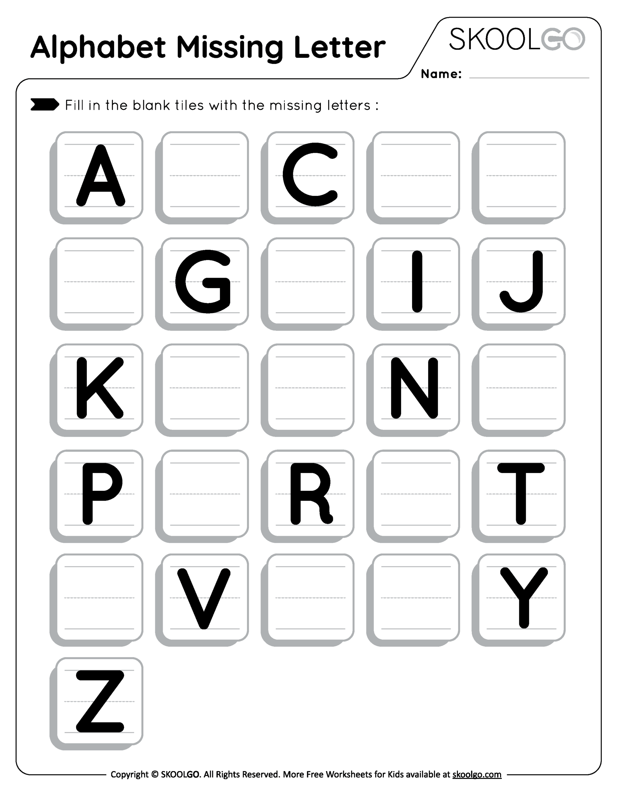Missing Letter Worksheets Activity Pages Alphabet Letters Printables Instant Download Home Schooling Handwriting Practice Etsy Israel