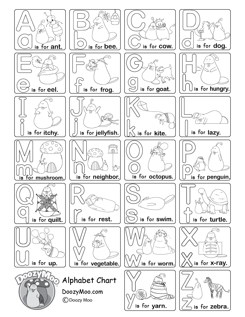 Alphabet Worksheets Free Printables Doozy Moo Free Alphabet Worksheets For Kids Downloadable Coloring Matching And Letter Practice Sheets