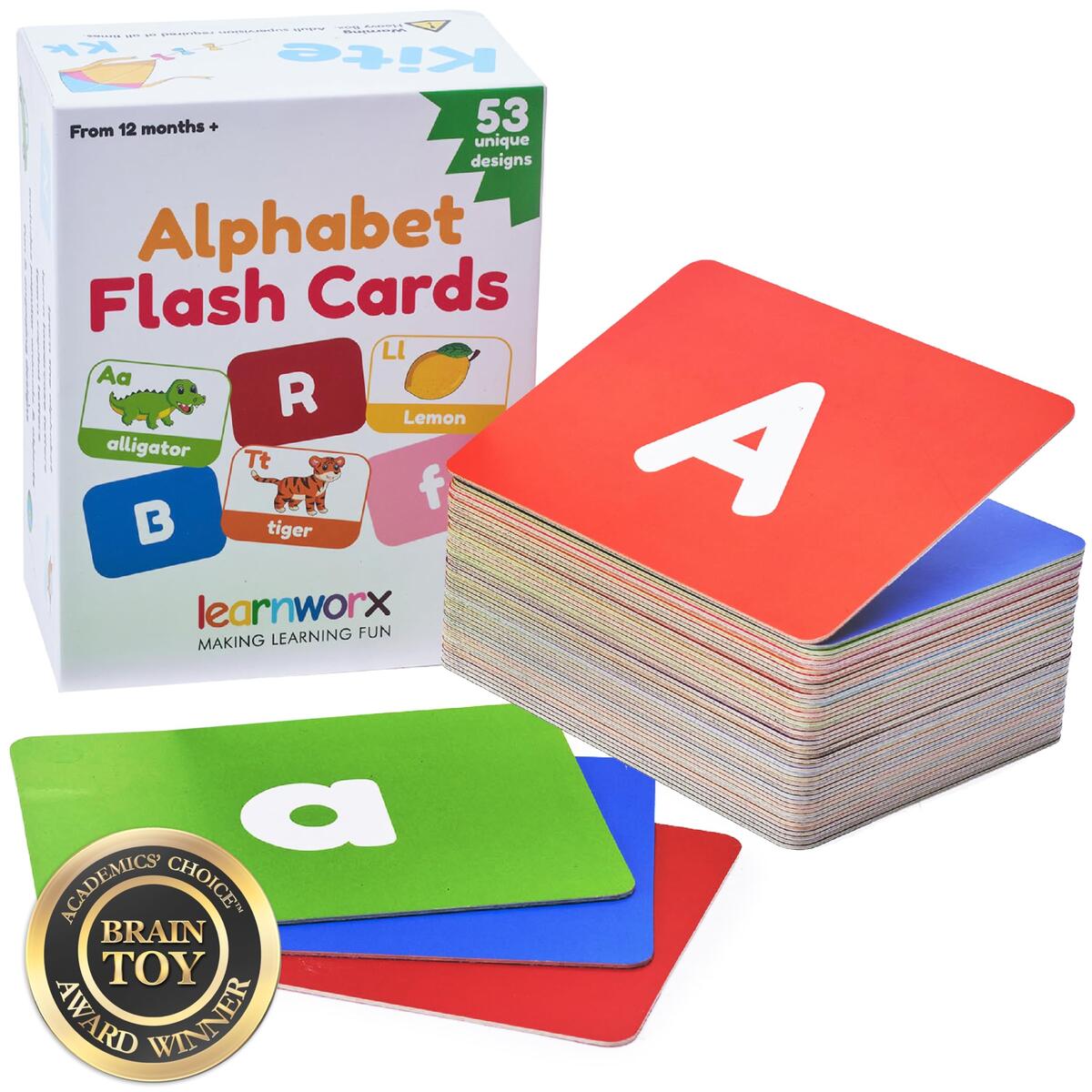 Amazon Alphabet Flash Cards For Toddlers Award Winning 52 ABC Flashcards For Baby Kids ABC Cards Kindergarten Large Upper And Lower Case Large A Z Learning Letter Animal Flashcard For
