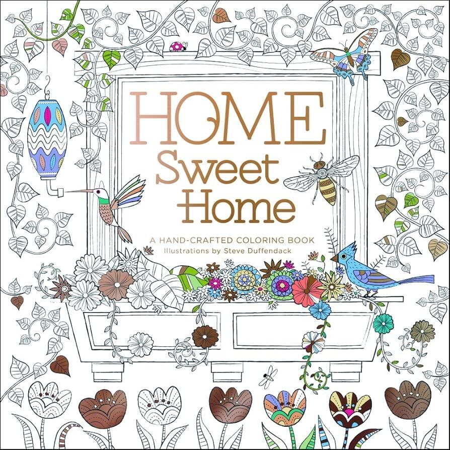 Printable Home Sweet Home Coloring Sheets For Teens Adults Etsy