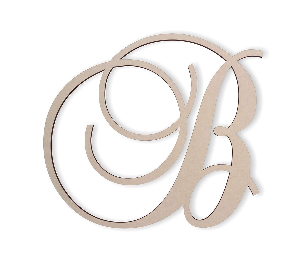 Amazon Jess And Jessica Wooden Letter B 24 Long X 1 4 Thick Large Wooden Letters For Wall Decor Unfinished Monogram Cursive Large Letters For Wall Decor Or Kids Nursery Design