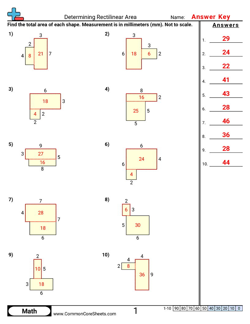 Area Perimeter Worksheets