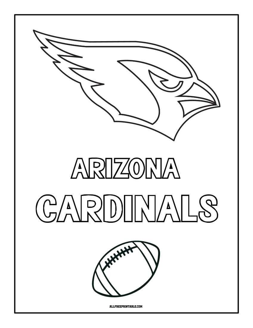 Arizona Cardinals Logo Coloring Page Free Printable
