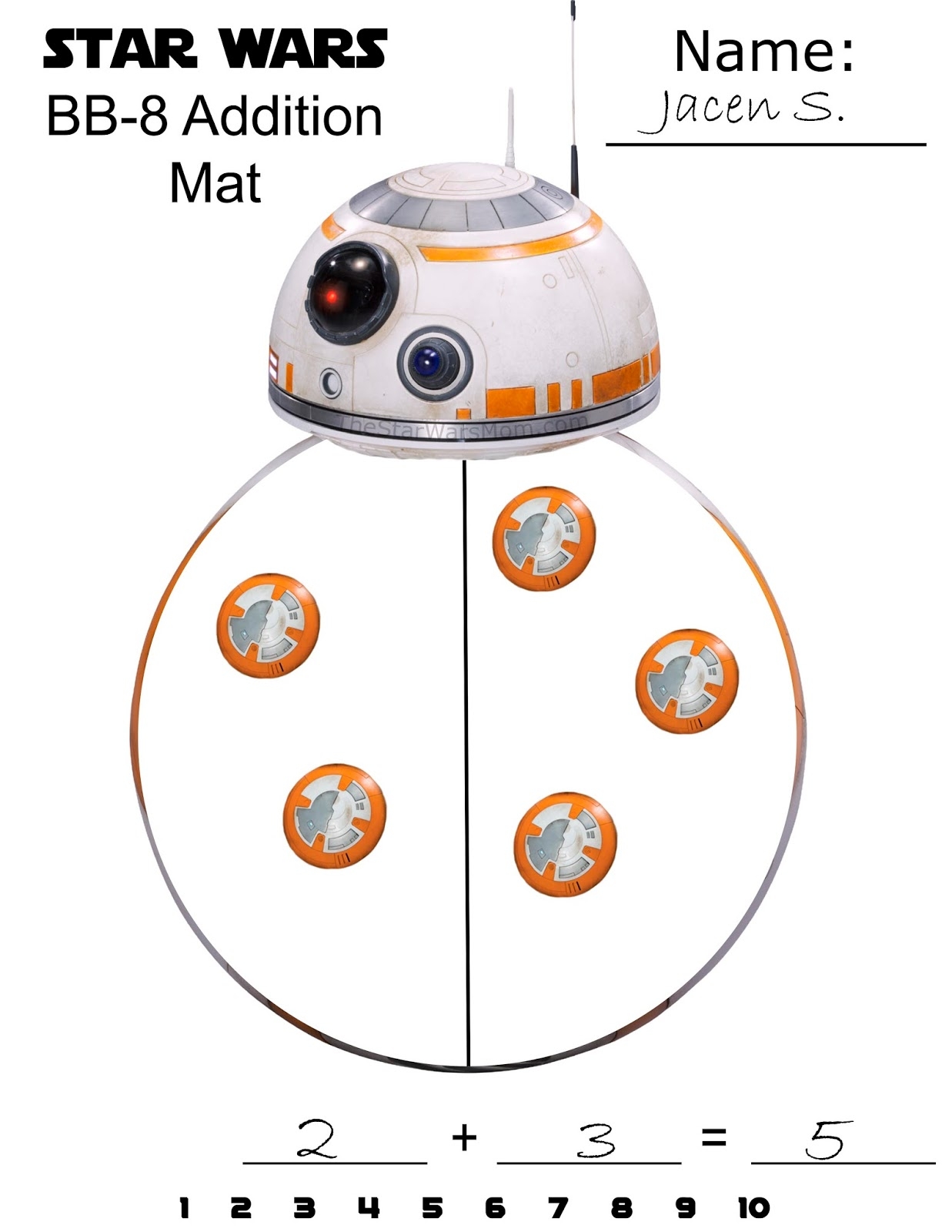 BB 8 Math Addition Mat Star Wars Free Printable The Star Wars Mom Parties Recipes Crafts And Printables BB 8 Math Addition Mat Star Wars Free Printable The Star Wars Mom Parties Recipes Crafts And Printables