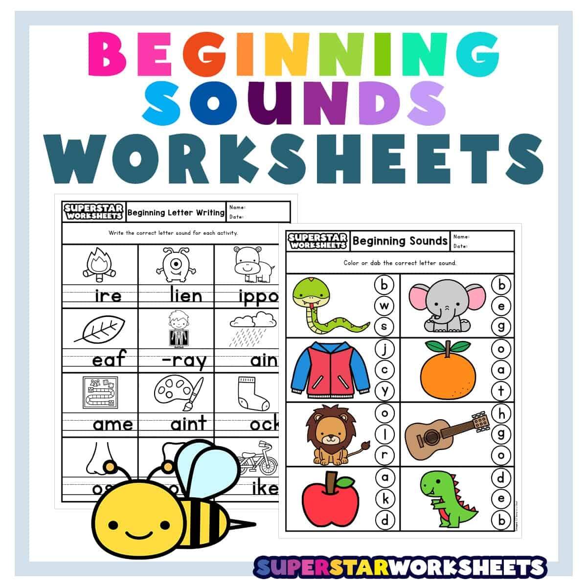 Beginning Sounds Worksheets Superstar Worksheets Letter Sounds Free Worksheets Squarehead Teachers