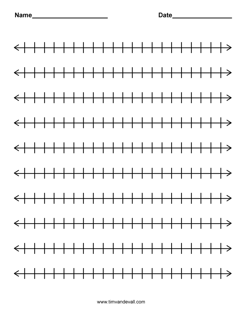 Blank Number Line Template Tim S Printables Blank Number Line Template Tim S Printables