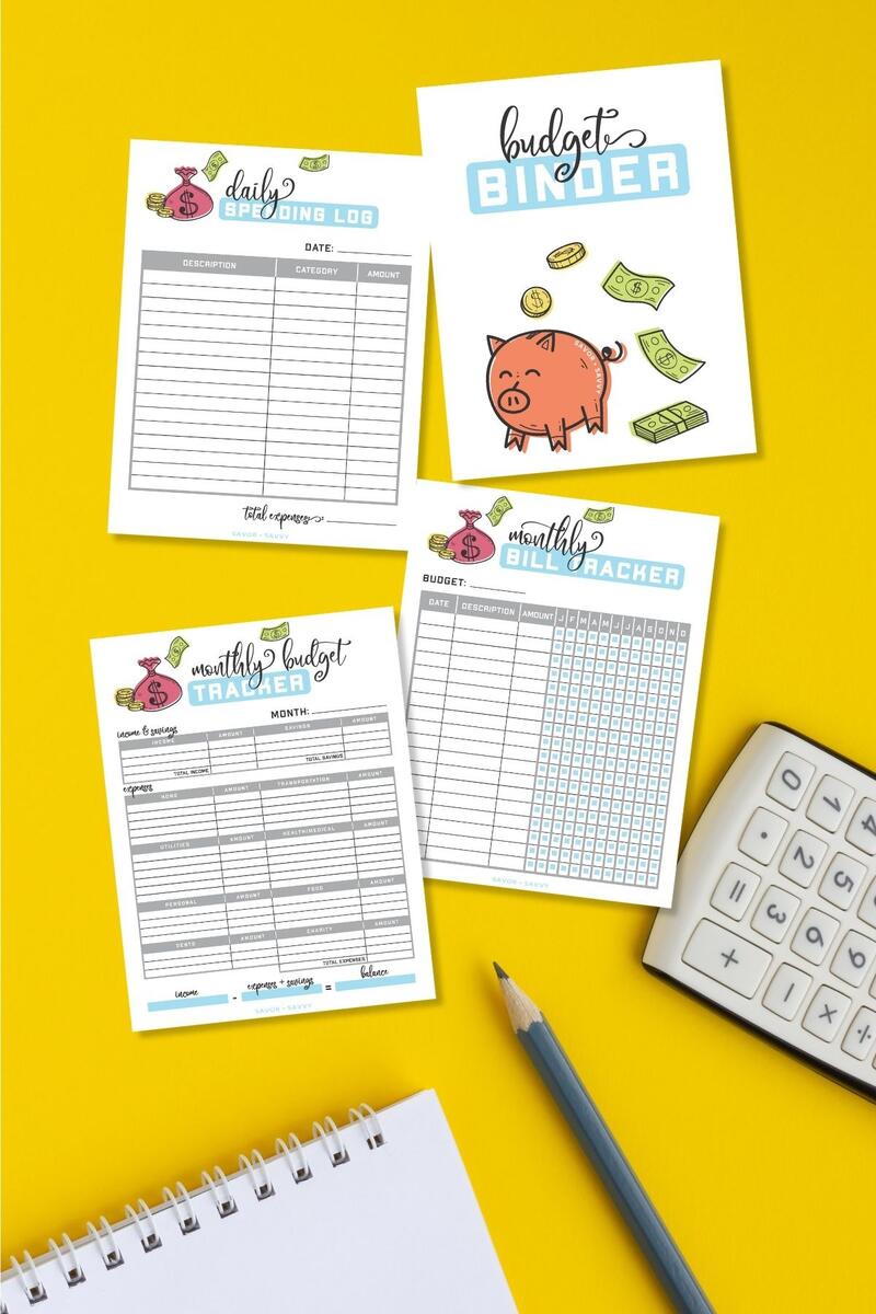 Budget Binder Planner And Printable Worksheets Savor Savvy