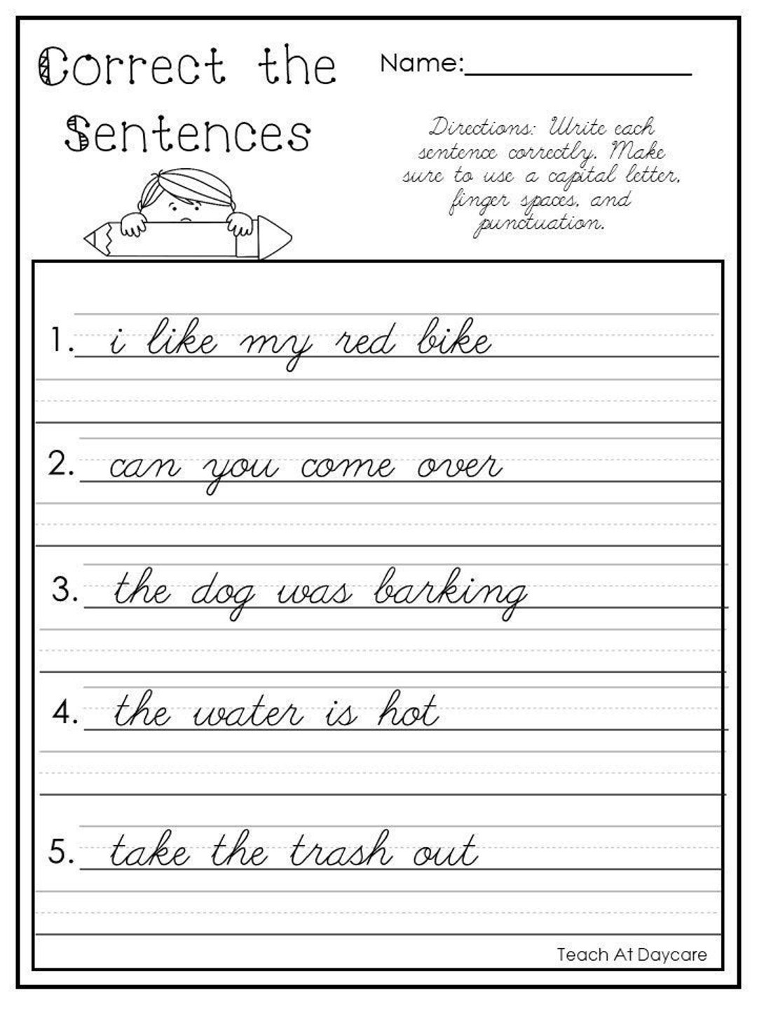 Buy 10 Printable Cursive Correct The Sentences Worksheets 1st 2nd Grade ELA Worksheets Online In India Etsy Buy 10 Printable Cursive Correct The Sentences Worksheets 1st 2nd Grade ELA Worksheets Online In India Etsy