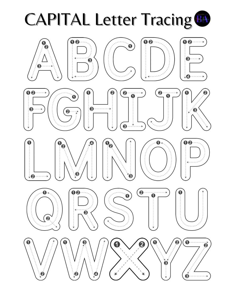 Capital Letter Tracing Worksheets Library