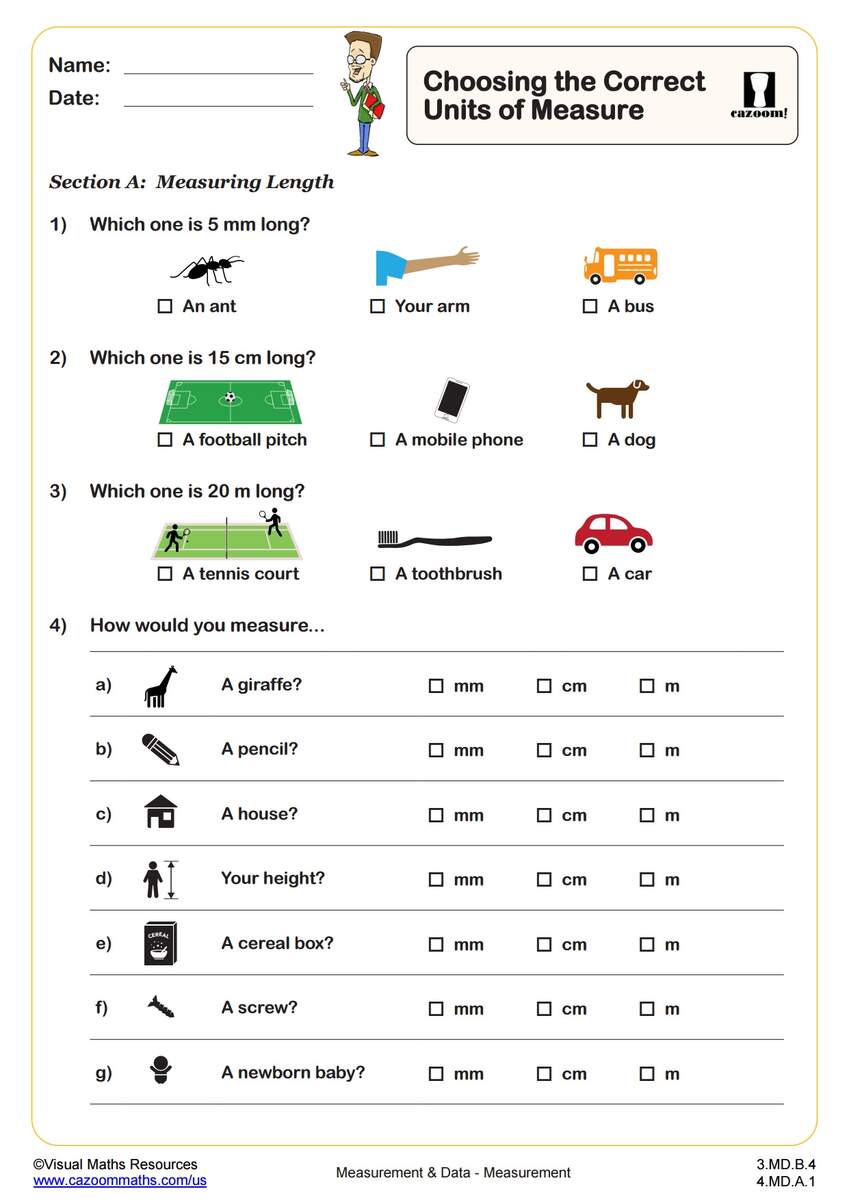 Choosing The Correct Units Of Measure 2nd Grade PDF Measurement And Data Worksheets Cazoom Math Choosing The Correct Units Of Measure 2nd Grade PDF Measurement And Data Worksheets Cazoom Math