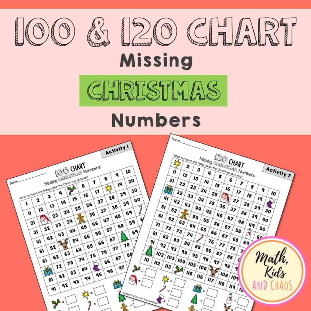Christmas Numbers 100 And 120 Chart Activities With A Festive Twist Math Kids And Chaos 120 Chart Free Printable Superstar Worksheets