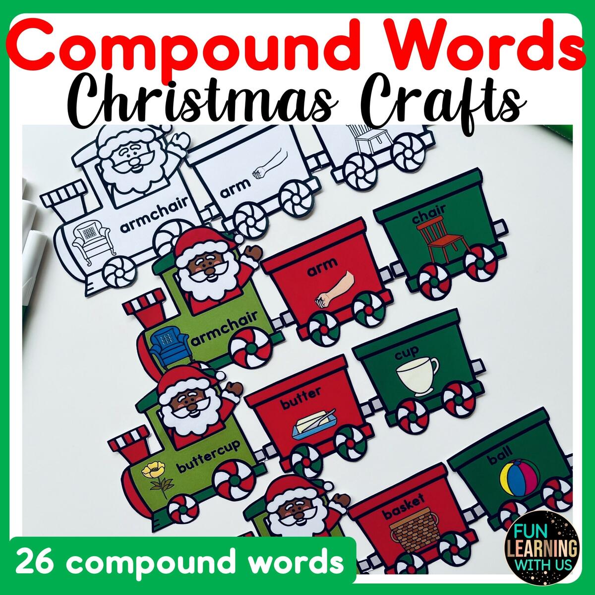 Christmas Train Compound Words Craft December Kindergarten Center Craft Made By Teachers