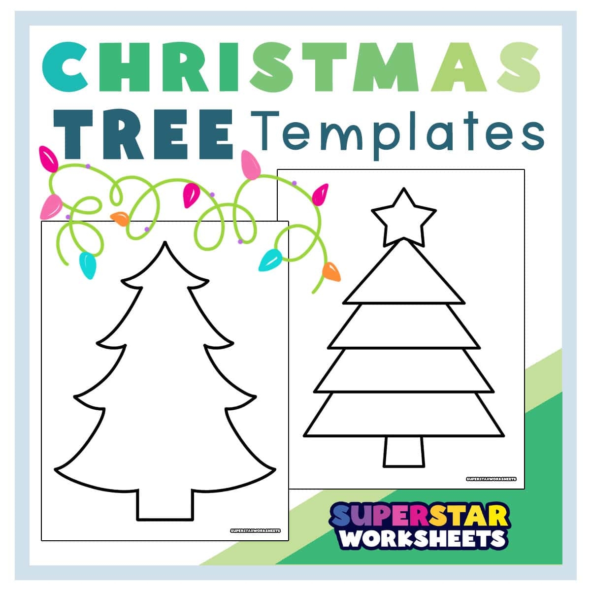 Free Printable Christmas Tree Templates And Outlines