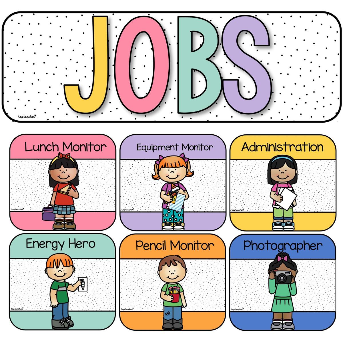 Class Jobs Good Vibes Top Teacher Preschool Job Chart Clip Art 5840768 Clipart Library