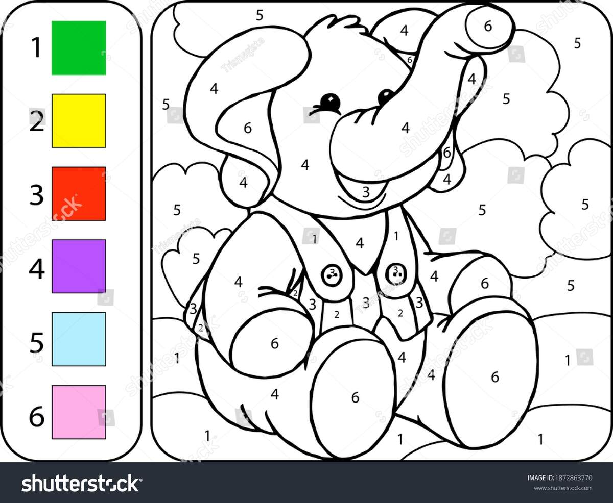 Color Cute Elephant By Numbers Beautiful Stock Vector Royalty Free 1872863770 Shutterstock Color Cute Elephant By Numbers Beautiful Stock Vector Royalty Free 1872863770 Shutterstock